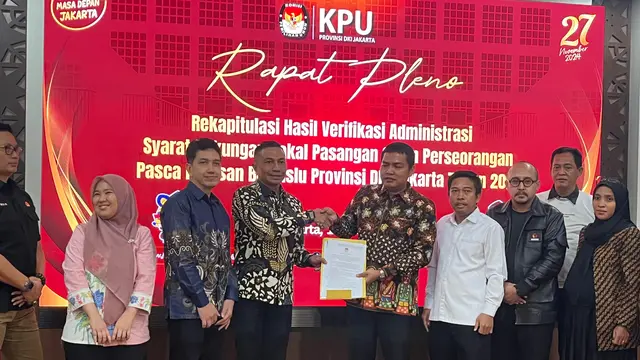 Calon Independen untuk Pilkada Jakarta 2024 Lolos Verifikasi Akhir, KPU: Tinggal Daftar